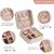 Mini Jewelry Travel Case, PU Leather Organizer Box, Small Portable Jewellery Storage Holder for Womens Rings Earrings