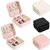 Mini Jewelry Travel Case, PU Leather Organizer Box, Small Portable Jewellery Storage Holder for Womens Rings Earrings