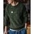 Fashlook Solid Round Neck Wool Blend Casual Green Full Sleeve T-Shirt For Mens