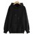 Fashlook Solid Hooded Wool Blend Casual Black Full Sleeve T-Shirt For Mens