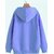 Fashlook Solid Hooded Wool Blend Casual Blue Full Sleeve T-Shirt For Mens