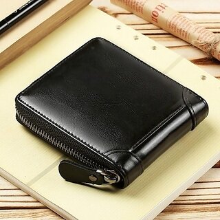 Fashlook Bi-fold Wallet Artificial Leather Black Wallet with 5 Card Slots Fashlook Bi-fold Wallet Artificial Leather Black Wallet with 5 Card Slots