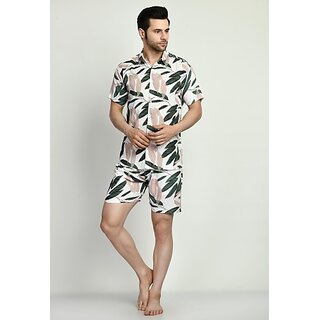 Fashlook Multicolor Printed Cotton Night Sets For Mens