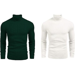                       Fashlook Solid Full Sleeve Casual Multicolor Sweaters For Mens                                              