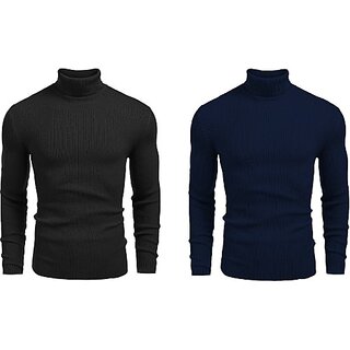                       Fashlook Striped Full Sleeve Casual Multicolor Sweaters For Mens                                              
