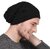 Fashlook Woolen Black Casual Winter Cap