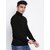 Fashlook Solid Full Sleeve Casual Black Sweaters For Mens