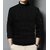 Fashlook Solid Full Sleeve Casual Black Sweaters For Mens