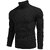Fashlook Solid Full Sleeve Casual Black Sweaters For Mens