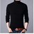 Fashlook Solid Full Sleeve Casual Black Sweaters For Mens