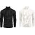 Fashlook Solid Black, White Full Sleeve Sweaters For Mens (Pack of 2)