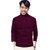 Fashlook Solid Maroon Full Sleeve Sweaters For Mens