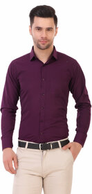 (Pack of 1) Baleshwar Mens Regular Fit Formal Shirt  Purple, Comfortable & Stylish