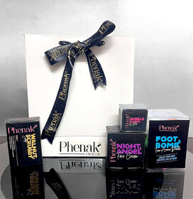 Phenak India Diwali Gift For Women/Girls Walnut Soap + Foot Bomb + Bubble Gum Lip Balm + Night Angel Face Cream