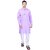 Roundfeet Men Purple Cotton Blend Kurta Pyjama Set