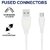 DIGIMATE DGMGO5-010 Micro USB Cable With 5 AMP Output For Charging & Data Transfer, 1 Meter (Pack of 4) (White)