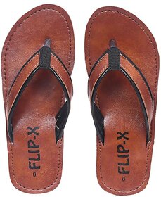 LEACO Men Slippers By Flip X - Leatherette Comfortable, Stylish, Durable, Non-Slip Slippers For Men.-(153497813)