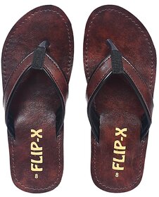LEACO Men Slippers By Flip X - Leatherette Comfortable, Stylish, Durable, Non-Slip Slippers For Men.-(153497814)