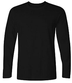 Code Yellow Solid Unisex Full Sleeves T-shirts- Black