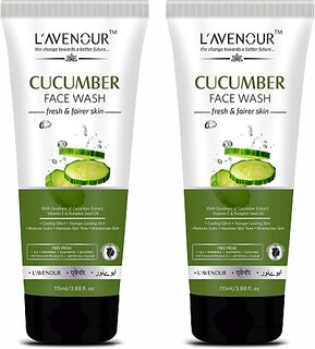 L'avenour Cucumber Facewash for Cooling Effect, Reduce Scars, Fresh & Fairer Skin for Men & Women Face Wash (230 ml)