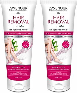 L'avenour Hair Removal Cream For Women, Suitable for Arms, Underarms, Legs & Bikini Line Cream (100 g, Set of 2)