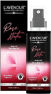 L'avenour Pure Steam Distilled Rose Water For All Skin Types, 100% Natural Gulab Jal Toner Men & Women (100 ml)