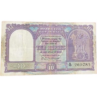                       ten rupees cd deshmukh first issue orignal                                              