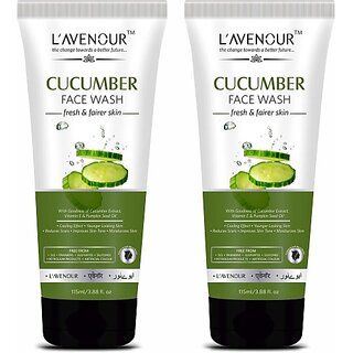 L'avenour Cucumber Facewash for Cooling Effect, Reduce Scars, Fresh & Fairer Skin for Men & Women Face Wash (230 ml)