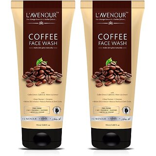L'avenour Coffee Facewash with Coffee Extract, Caffeine & Water Lily Extract for Deep Cleanses, Relieve Skin Irritation, Reduce Redness & Dark Circles, SLS Free & Paraben Free Face Wash (230 ml)