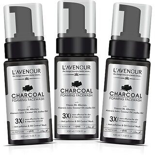 L'avenour Charcoal Foaming Facewash - Pack of 3 Face Wash (300 ml) L'avenour Charcoal Foaming Facewash - Pack of 3 Face Wash (300 ml)