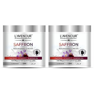                       L'avenour Saffron Nourishing Cream with Vitamin E & Almond For Dry Skin Men & Women (200 ml)                                              