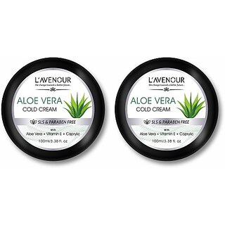 L'avenour Aloe Vera Cold Cream with Vitamin E & Caprylic For Deep Hydration & Glowing Skin (200 ml) L'avenour Aloe Vera Cold Cream with Vitamin E & Caprylic For Deep Hydration & Glowing Skin (200 ml)
