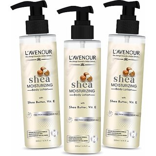 L'avenour Shea Butter Moisturizing Body Lotion For Deeply Hydrate & Soothe Dry Skin (600 ml)