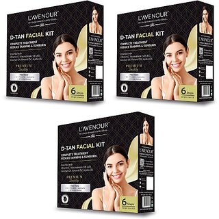 L'avenour D-Tan Facial Kit for Instant Glow, Deep Cleanses, Removes Tan & Pigmentation (3 x 30 ml) L'avenour D-Tan Facial Kit for Instant Glow, Deep Cleanses, Removes Tan & Pigmentation (3 x 30 ml)