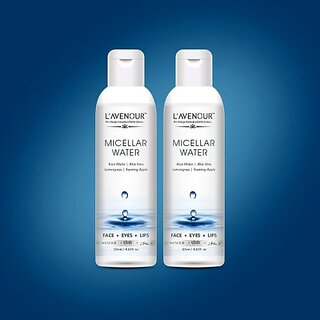                       L'avenour Micellar Water for Deep Cleansing For Face, Eyes & Lips | SLS & Paraben Free Makeup Remover (250 ml)                                              