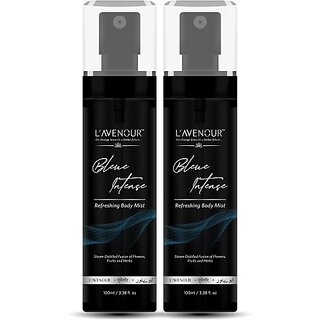 L'avenour Blue Intense Refreshing Body Mist For Long Lasting Fragrance, Mood Uplifting Body Mist  -  For Men & Women (200 ml, Pack of 2)