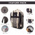 Timus Miami Black Premium Polyester Trendy Backpack for Women and Men Stylish 21L Backpack fit 15.6 inch Laptop Daypack