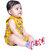 Kid Kupboard Cotton Baby Girls T-Shirt and Short Set, Yellow, Sleeveless, 9-12 Months KIDS6715