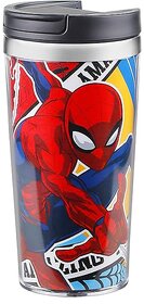 Mannat Spiderman TURBO GLASS Stainless Steel Hot Insulated Double Wall,Stainless Steel with Lid (400 ml)(pack of 1)