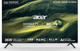 Acer L Series 127 cm (50 inches) 4K Ultra HD Smart LED Google TV - AR50UDLGU2875AT (Black)  2024 Model