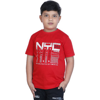 Kid Kupboard Cotton Boys T-Shirt, Red, Half-Sleeves, 6-7 Years KIDS6749 Kid Kupboard Cotton Boys T-Shirt, Red, Half-Sleeves, 6-7 Years KIDS6749