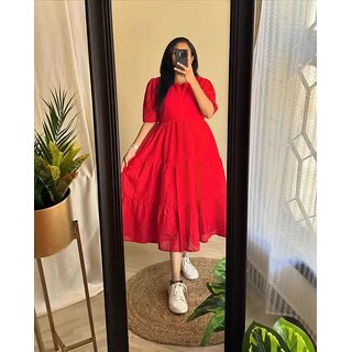                       KurtaKrezi Cotton Short Gown                                              