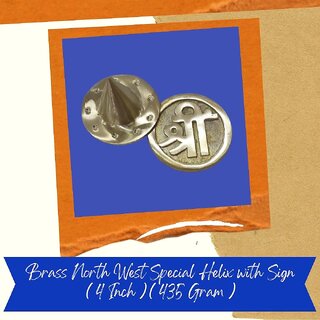 VSP VASTU SAMADHAN - 243 Brass North-West Special Helix with sign for Activate Balance the Air Element of the NW VSP VASTU SAMADHAN - 243 Brass North-West Special Helix with sign for Activate Balance the Air Element of the NW