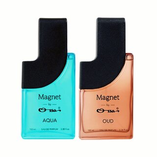Ossa Magnet Aqua Oud Unisex Eau De Parfum Combo Long Lasting Fragrance Perfume for Men Women (Pack of 2) Ossa Magnet Aqua Oud Unisex Eau De Parfum Combo Long Lasting Fragrance Perfume for Men Women (Pack of 2)