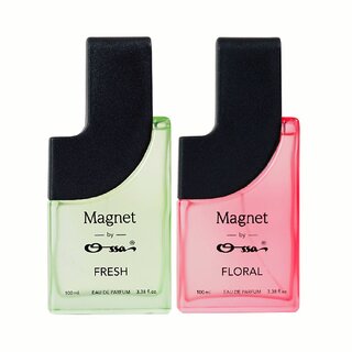 Ossa Magnet Fresh Floral Unisex Eau De Parfum Combo Long Lasting Fragrance Perfume for Men Women (Pack of 2) Ossa Magnet Fresh Floral Unisex Eau De Parfum Combo Long Lasting Fragrance Perfume for Men Women (Pack of 2)