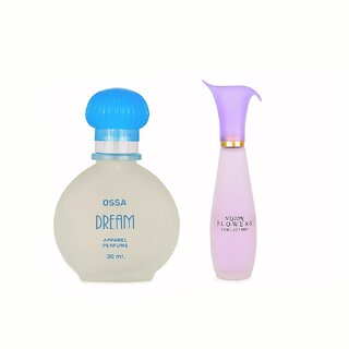 Ossa Dream Collection EDP 30ml And Vision Flowers EDP 110ml Long Lasting Perfume Combo For Men And Women (Pack of 2) Ossa Dream Collection EDP 30ml And Vision Flowers EDP 110ml Long Lasting Perfume Combo For Men And Women (Pack of 2)