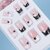 24 Pieces/Box Designed Press on Nails Square Shape Fake Nails 10 Sizes Nail Adhesives Included Full Cover Artificial Nails (A16 1 Box)