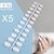 5 Sets/Pack Color Round Shape False Nail Tips Colored Press On Fake Nail Tips 24 Pieces/Set Full Cover Nail Tips DIY (R06 5 Set in the same color)