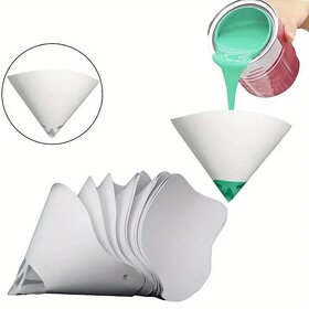 50pcs, 60pcs, 100pcs Paint Filter Funnel Paper Purifying Straining Cup, Disposable 100 Mesh Paint Filter, Conical Nylon Micron Paper Funnels (100PCS)