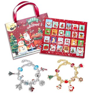                       Advent Calendar Girls, Advent Calendar 2023,24 Days Christmas Countdown Calendar Jewelry Gifts,DIY Christmas Bracelet Making Kit for Kids Adult                                              